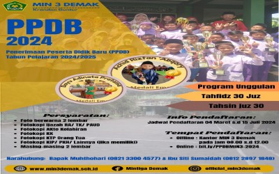 Informasi PPDB Tahun Pelajaran 2024/2025